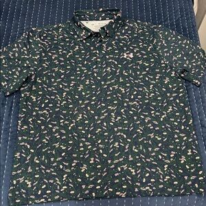 Under Armour Green Floral Polo Shirt